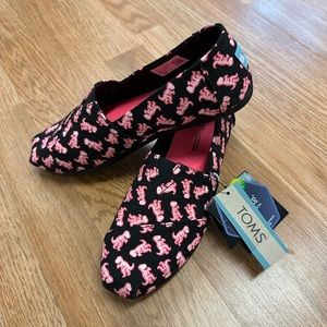 TOMS Alpargata Glow In the Dark Neon TREX Pink Dinosaur Print
